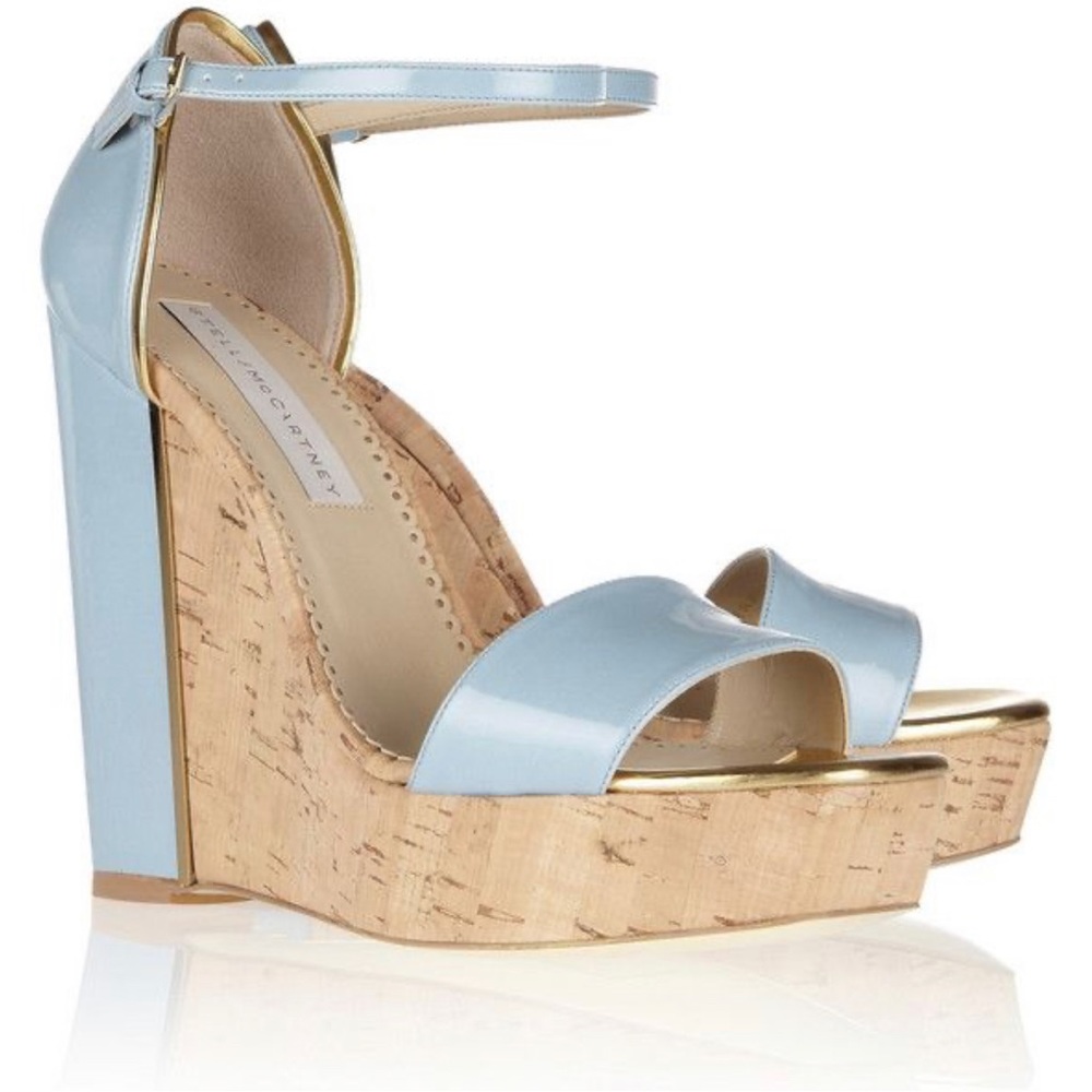 Stella McCartney Cork Wedges - blue size 9